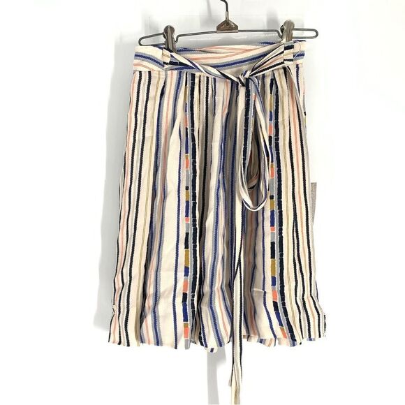 ASTR The Label Cream Stripe Wrap Skirt - Picture 1 of 11